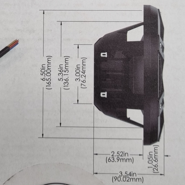 Rockford Fosgate M1-65B 16,5cm Decken-Lautsprecher Marine Boxen Boot Bad M165B  schwarz 300 Watt